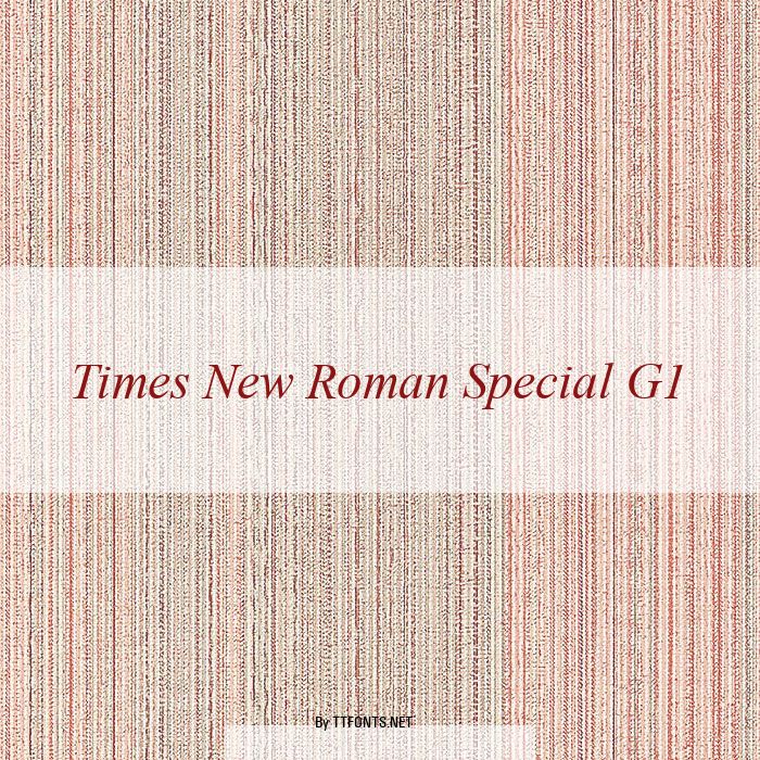 Times New Roman Special G1 example